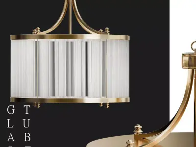 GLASS TUBE CHANDELIER 3D model