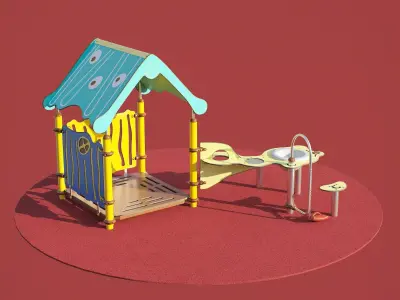 kids playground CAMELEO MAISONNETTE 1 AQUATIC JCA-0002 3D model