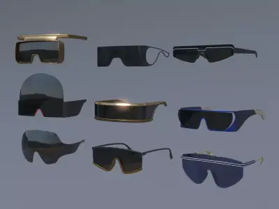Fashion Sci fi glasses pack x9