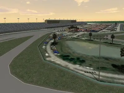 Homestead Miami Speedway Game Ready 3D model