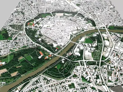 Cityscape Ingolstadt Germany 3D model