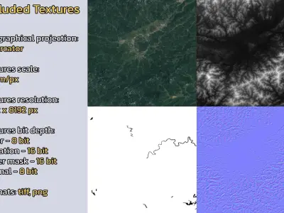 Huangshan China City Landscape 3D Model 3D model