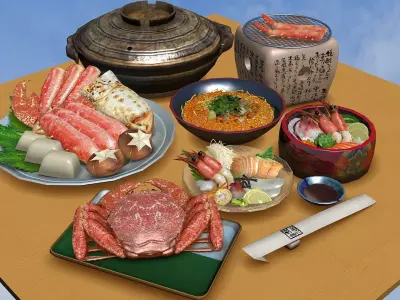 Japanese cuisine 3D model