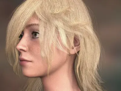 Rosalina Hair for G8F and G9 3D model