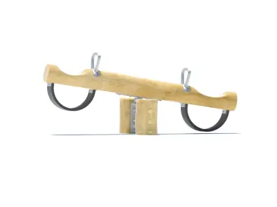 Wooden mini seesaw for small children 3D model
