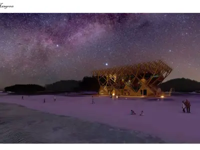 THE MANGROVE - COMPLEX NETWORK OF STRUCTURAL ELEMENTS - REVIT  3D model