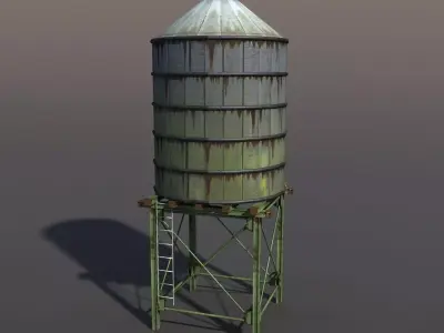 Water Tank 47 Low-poly 3D model
