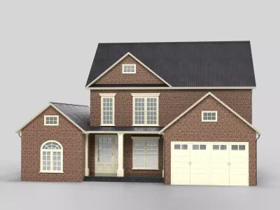 British House Design 06T4 Low-poly 3D model