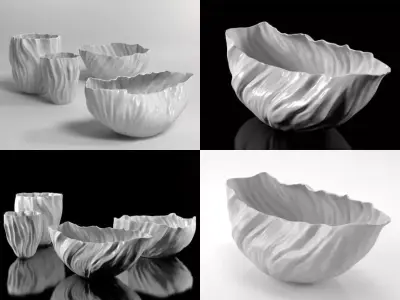 Adelaide three ceramic vases 3D model