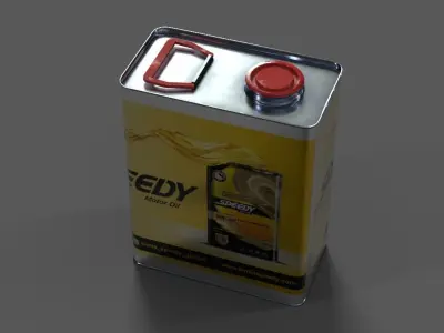Oil Bucket Low-poly 3D model