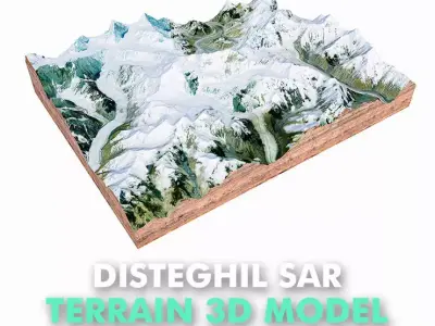 Disteghil Sar Mountain Pakistan 3D model