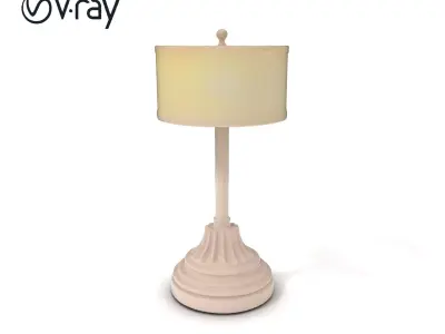 Elegant Table Lamp D Model Pack Low-poly 3D model
