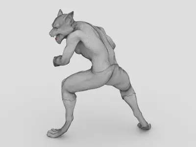 Lycan Omnivore Low-poly 3D model