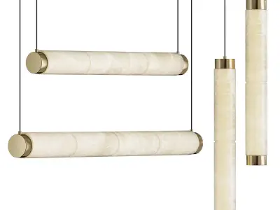 Alabaster Strip Pendant Light 3D model