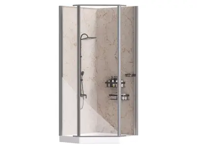 Shower cabin 01 3D model