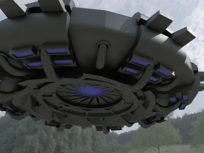 Ufo - Flying Saucer Low-poly 3D model