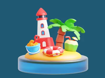 3D Holiday Element 3D model