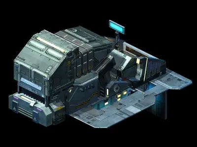 Machinery - Spacecraft - Functional Objects 08 3D model