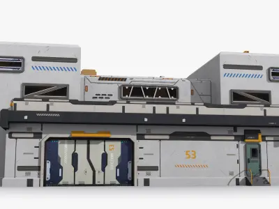 Factory Sci-Fi Industrial x22 Low-poly 3D model