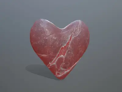 Broken Heart 10 Low-poly 3D model