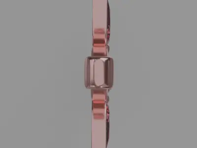 pendant Rose gold Verdeluna Etoile with spinel 3D model 3D model