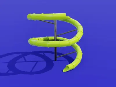 Water Slide  Low-poly 3D model get