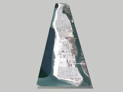 Cityscape Long Beach California United States 3D model