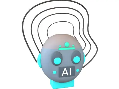 AI Hallucination Icon V1 002 Low-poly 3D model