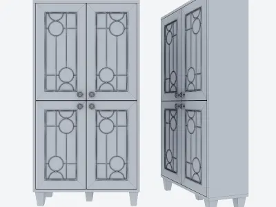 furniture pair of cabinet doors 3D model