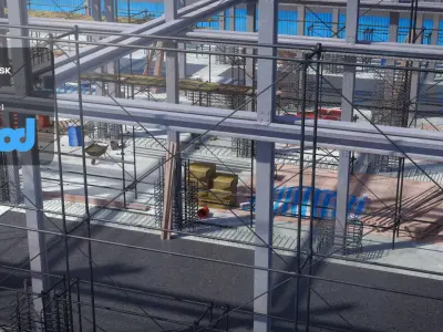 construction site 3D model Textured