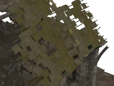 Detailed Ruined Building Collections 3D model