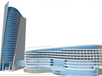 vacation spot-Resort-Fashion Leisure Hotel-093 3D model