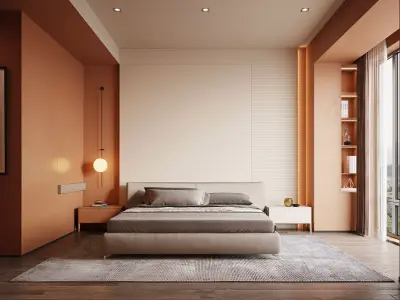 Master Bedroom and  Dressing Room Model 3D model