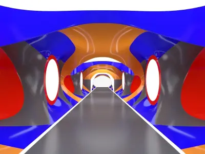 Sci-fi corridor II 3D model