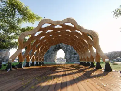 Pergola Modern design 3D model
