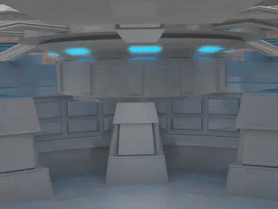 Sci Fi Room Low-poly 3D model