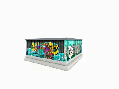 Graffiti style lighting well 3D model