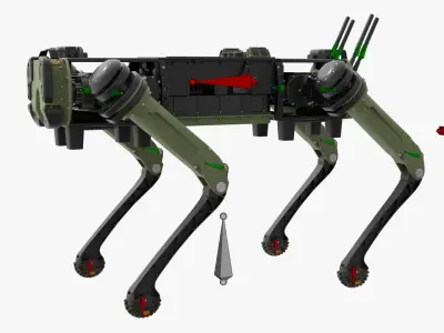  Vision 60 Military Robotic Platform Start Animated Rigged For Blender 
