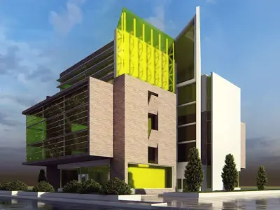 Futuristic Skyscraper-Building office-Modern office 3D model