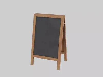Standing chalkboard 3D model