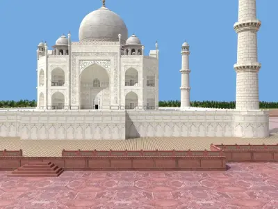 Taj mahal Low-poly 3D model