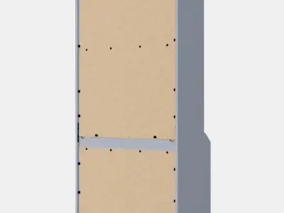 HAUGA High cabinet with 2 doors 1 Low-poly 3D model