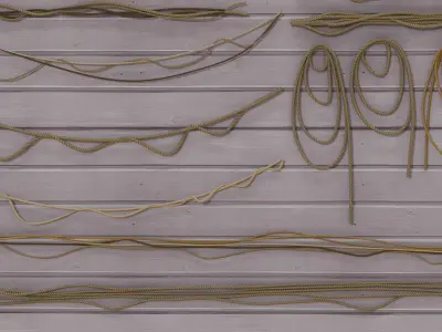 Rope Set 01 Low-poly 3D model