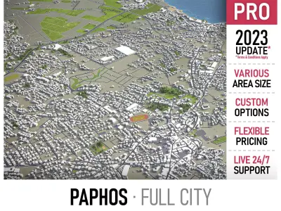 Paphos  Low-poly 3D model