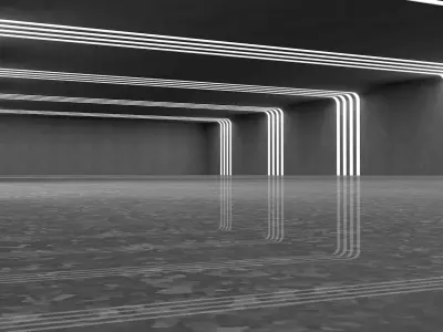 Large Modern Warehouse 3D model