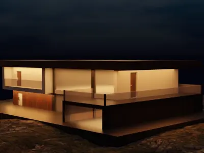 Exterior design Low-poly 3D model