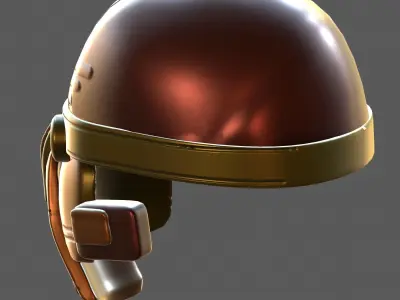 Gas mask helmet 3d model scifi Low-poly  Low-poly 3D model 375