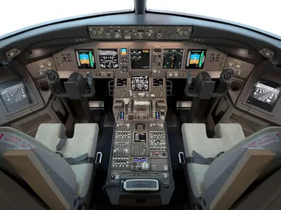  Boeing 777 Cockpit 