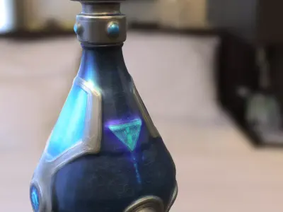 Futuristic Energy Potion Low-poly 3D model