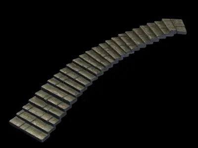 Heyang suburbs - stairs - stone staircase 02 3D model